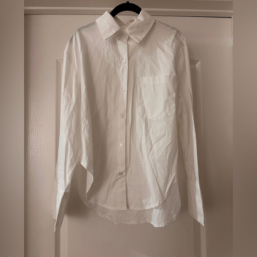 Solai white button down shirt size S/M